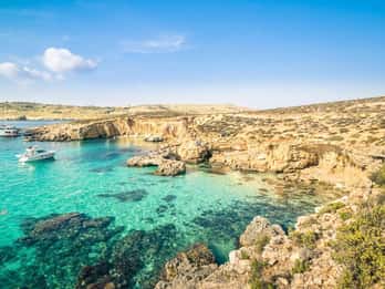 Fra St. Julian's: Comino og Den blå lagune med hurtigbåt