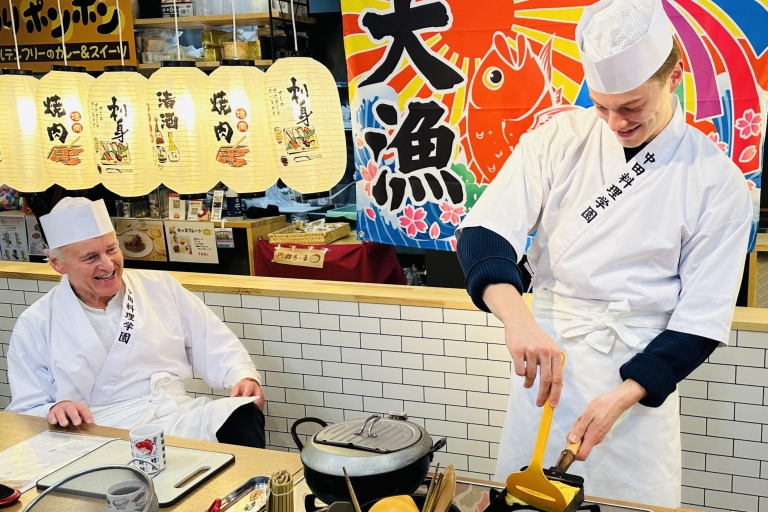 Préparation du nigiri-zushi et pressage de la sauce sojasushi