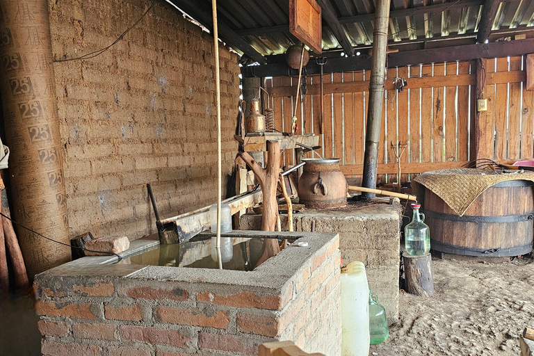 Breakfast in Tlacolula; Ancestral and industrial mezcal distillery