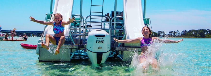 Location d'un bateau ponton à deux étages pour une journée entière - Okaloosa Island