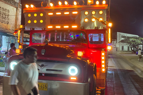 Rumba on Wheels: Exploring Cartagena in a Chiva + Nightclub Entrance Rumba on Wheels: Exploring Cartagena on a Chiva + Disco entrance fee