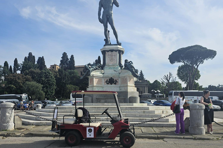Florence: Private Guided Golf Cart Tour Senza Piazzale Michelangelo. Tour 1 ora.