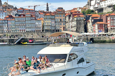 Porto: Luxury 7 Bridges Cruise, Port Wine Tasting & Sunset Shared Sunset Cruise with Welcome Drink