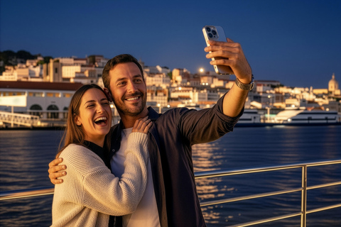 Croisière nocturne à Lisbonne : les sites illuminés du TageLisbonne romantique : rendez-vous amoureux et demande en mariage