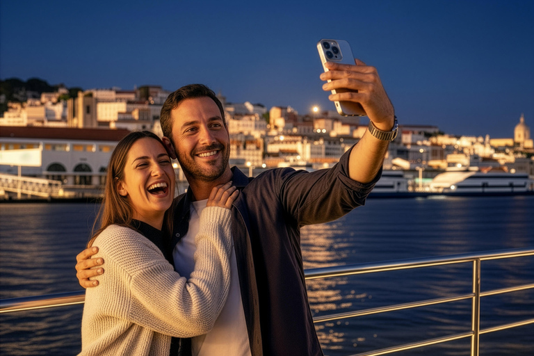 Croisière nocturne à Lisbonne : les sites illuminés du TageLisbonne romantique : rendez-vous amoureux et demande en mariage