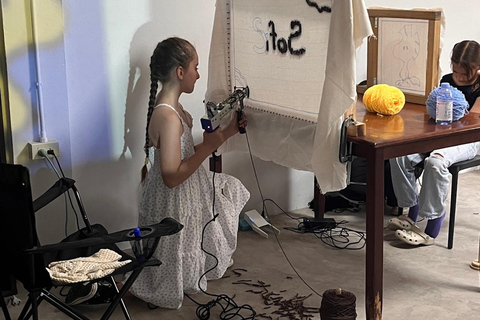Pattaya: Rug Tufting Workshop at an Art Studio Café