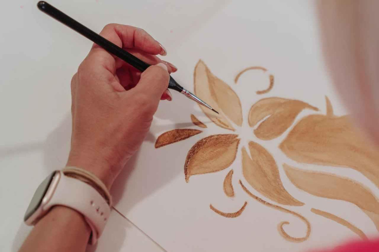 Leipzig: Coffee Painting Workshop with Framed Artwork