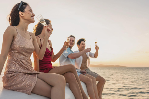 Heraklion Luxury Catamaran Dia Isla -Gourmet Lunch Top RatedPrincipal - Matin ou coucher de soleil