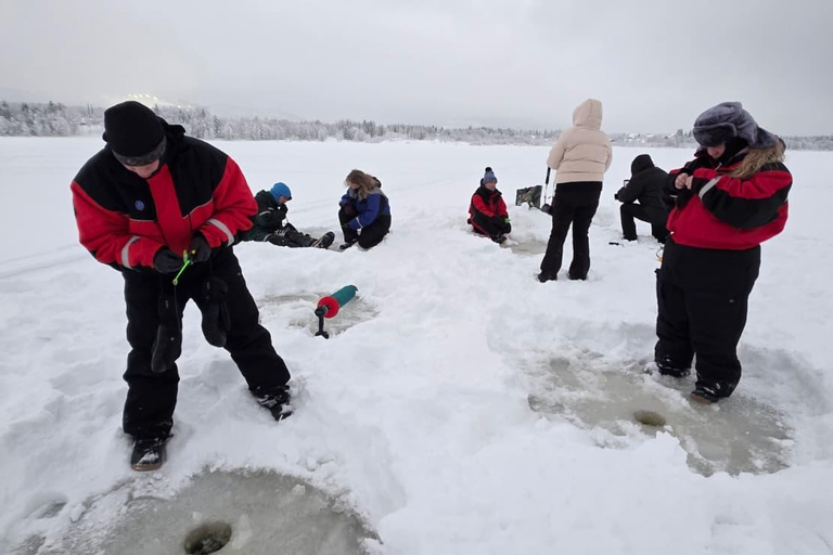 Levi: Ice Fishing Experience with Bonfire and Lunch
