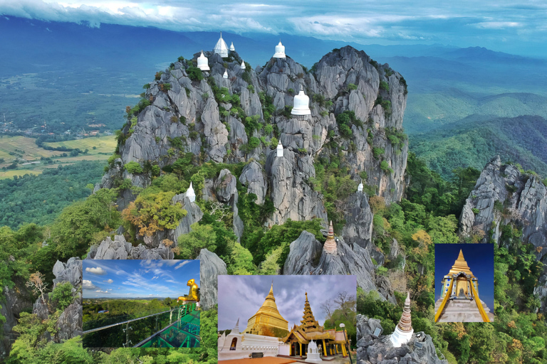 Chiang Mai: Pagode del cielo, Lampang e trasferimento Skywalk LamphunTrasferimento di gruppo da Lampang