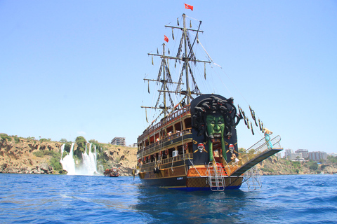 From Antalya, Belek, Kundu: Lara Harbor Pirate Boat Tour Pirate Boat WITHOUT Transfer