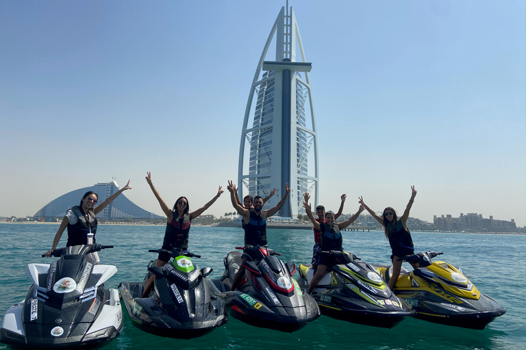 Dubai: 30-Min Jet Ski or Jet Car Tour w/ Burj Al Arab Views60-Minute Jet Ski Adventure in Dubai