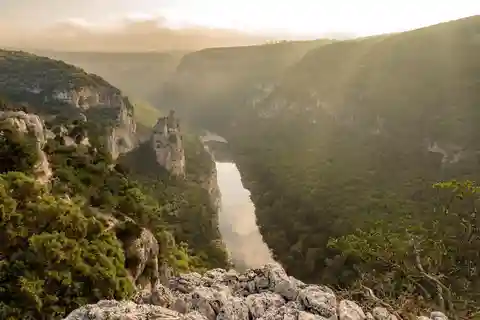 Abfahrt im Naturschutzgebiet Ardèche: ca. 6 Stunden, 24 km