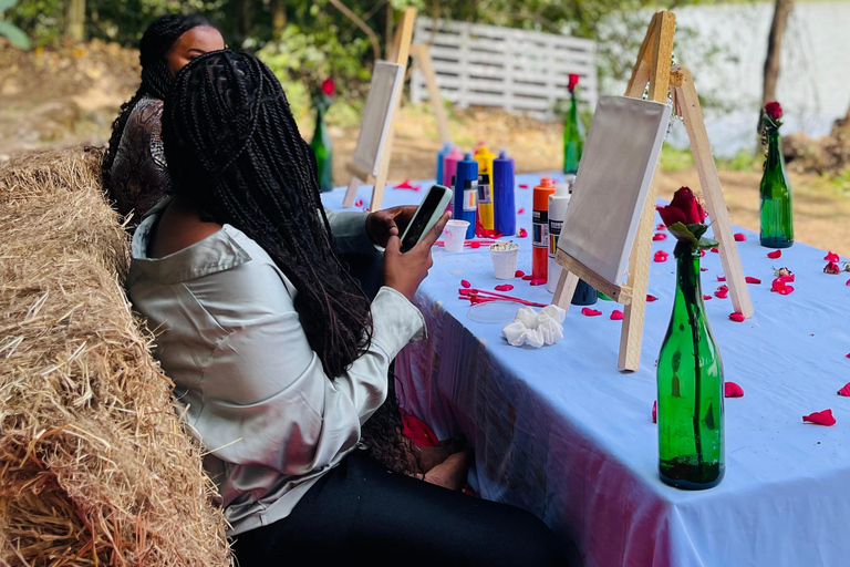 Arusha: Lake Duluti Painting and Sip with Pickup