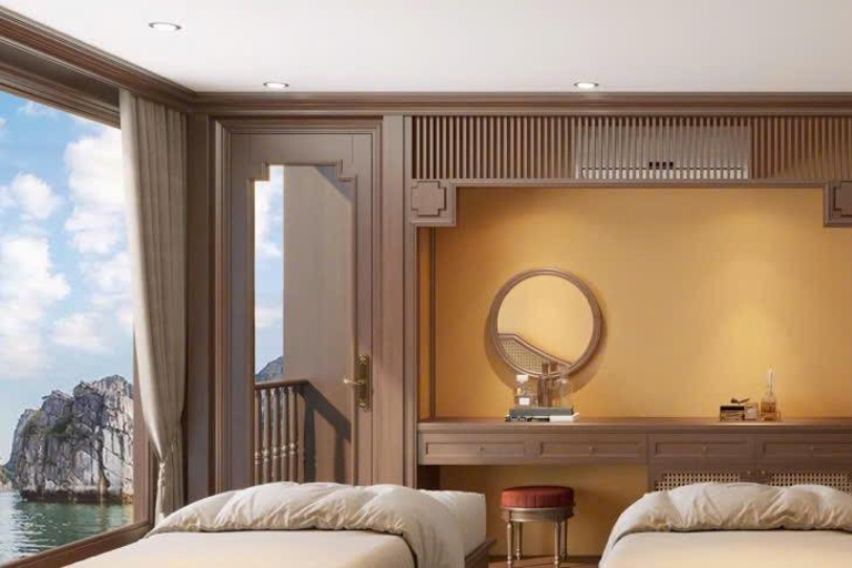 Hanoi: 2-Day Halong & Bai Tu Long Bay 5-Star Cruise, Balcony Halong: 2-Day Halong& Bai Tu Long 5-Star Cruise with balcony