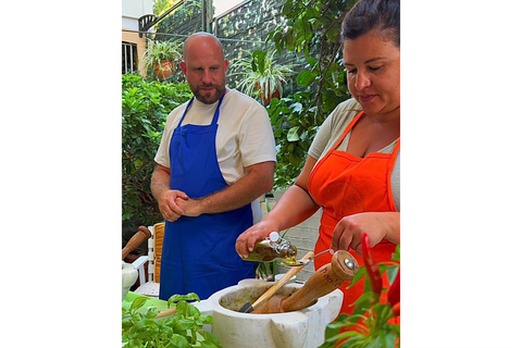 Genoa: Pesto and Walnut Sauce Lesson with World Champion and Ligurian Menu
