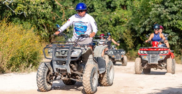 Cozumel: Best ATV Jungle Tour + Jade Cavern + Beach + Locker