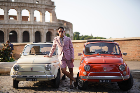 Rome : Visite guidée de la Fiat 500 avec photographeVisite privée