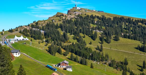 3 Mountains in 1 Day by Train, Cable Cars, Funiculars & Boat