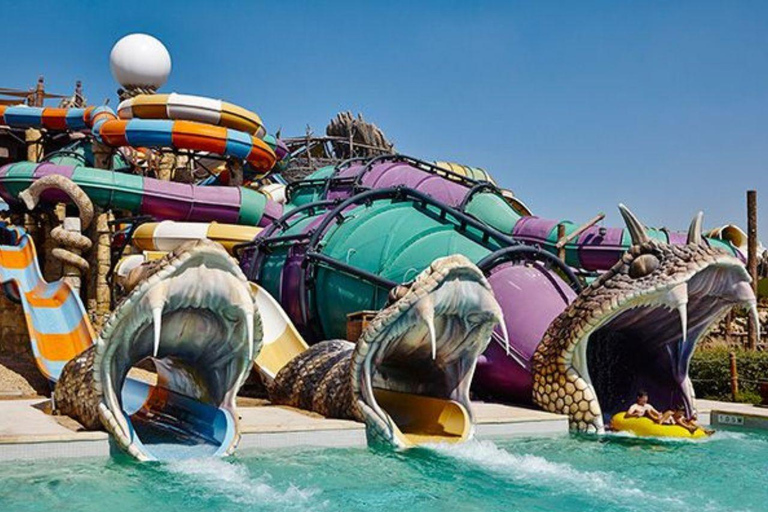 Abu Dhabi: Yas Waterworld Entry Ticket with Transfer in SUV Abu Dhabi: Yas Waterworld Entry Ticket & KIA Carnival Tour