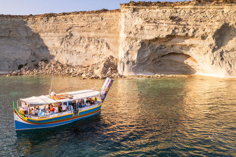 Malta: Passeio de barco em Marsaskala Luzzu com a piscina de São PedroMalta: Passeio de barco por Marsaskala Luzzu com St. Peter&#039;s Pool