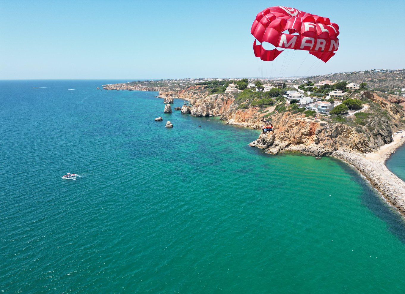 Albufeira: Enkelt-, dobbelt- eller tredobbelt parasailing-tur