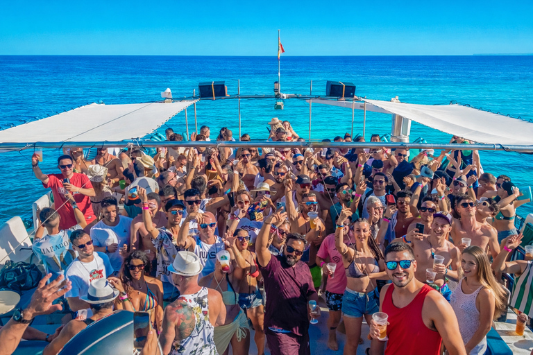 Ibiza: Boat Party with VIP Beds, Drinks, DJs, Saxophonist and Paella Basic Ticket