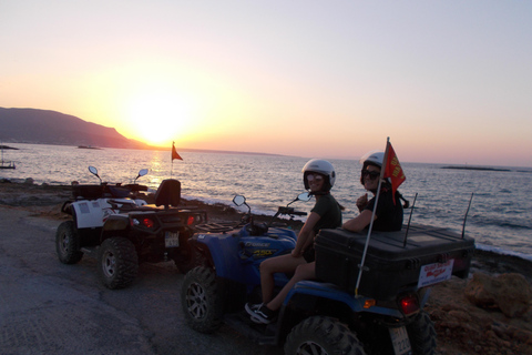 From Hersonissos/Malia: Guided Sunset Quad Safari