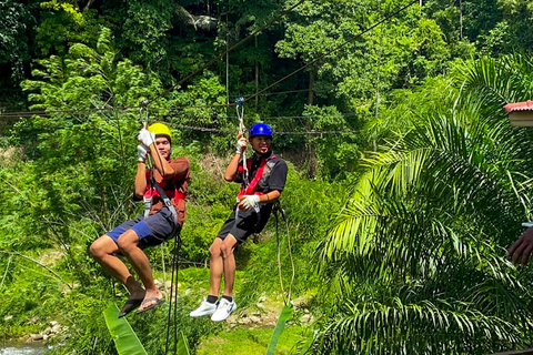 KhaoLak: rafting em águas brancas, caverna dos macacos, banho de elefante