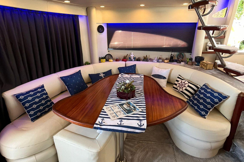 Side: Private Yacht & Sea Boat Cruise with Lunch The private yacht shown in the third picture