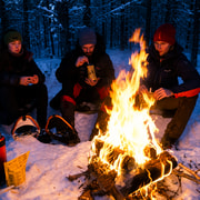 Alta: Northern Lights Snowshoe Hike with Bonfire