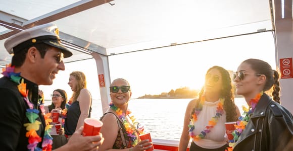 Porto: feestboot op de Douro met zonsondergang en 6 bruggen