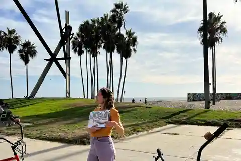Venedig och Santa Monica med cykel på franska