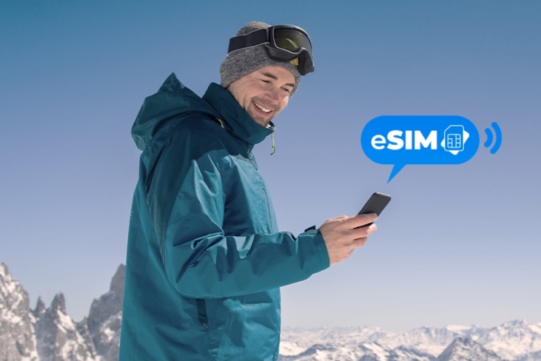 Val-d'Isère & France: Unlimited EU Internet with eSIM Data 6-Days: Unlimited Val-d'Isère & EU Internet with eSIM