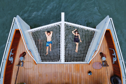 Hanoi:Halong Catamaran 5* Day Cruise,champoline,water slide Without Transfer Service