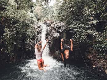 Jumping Sliding at Aling- Aling Waterfall and Handara Gate