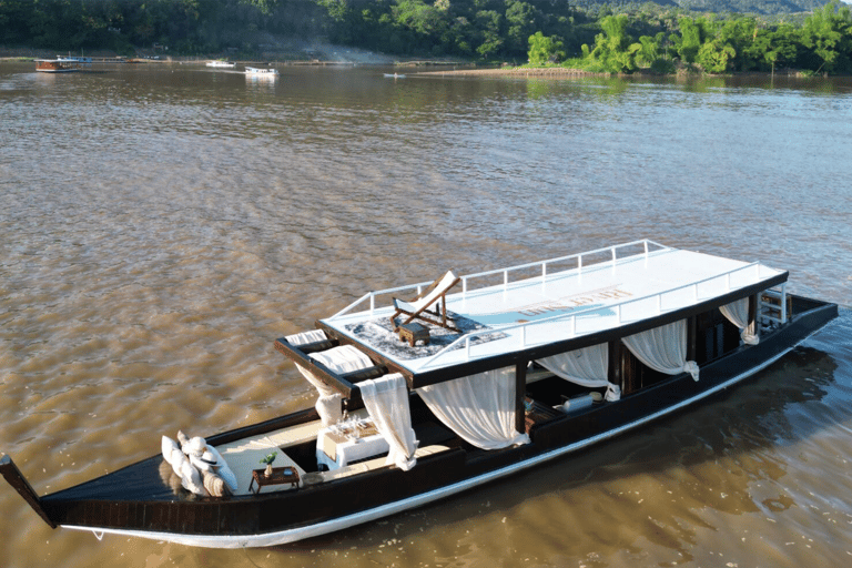 Luang Prabang Private Roundtrip:Pak Ou Caves,Lunch on Board Private Boat Tour + Pak Ou Cave (Hotel Pickup Included)