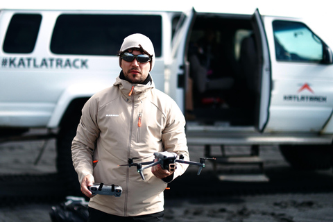 From Vík: Fly your Drone in Katla Ice Cave Super Jeep Tour