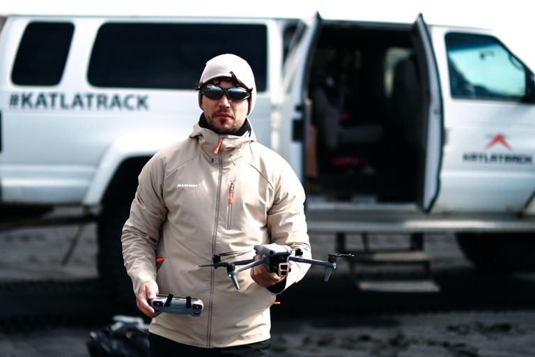 From Vík: Fly your Drone in Katla Ice Cave Super Jeep Tour