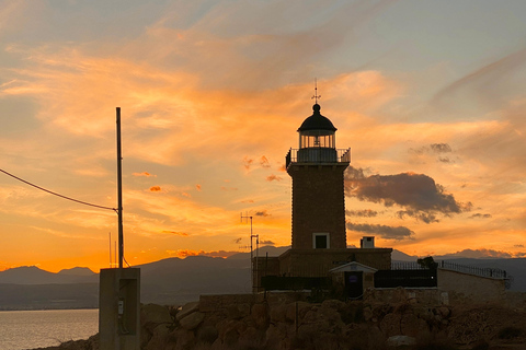 Athènes : Lac Vouliagmeni Corinthia, coucher de soleil et baignade dans l&#039;Héraion