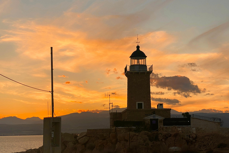 Athènes : Lac Vouliagmeni Corinthia, coucher de soleil et baignade dans l&#039;Héraion