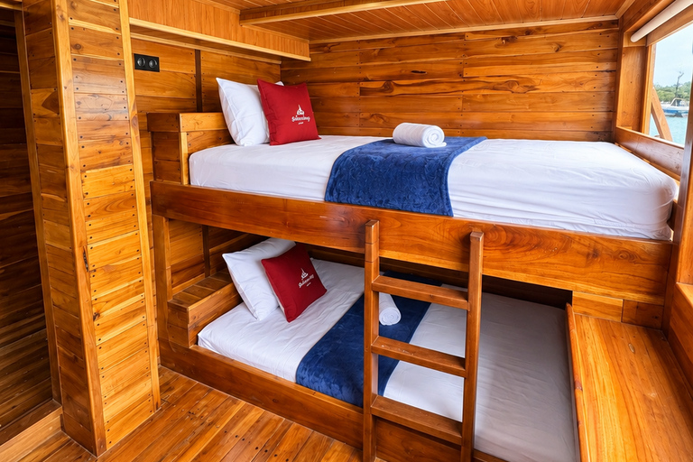 3D Komodo Sailing & Land Tour 12 Stops Single Bed & Hotel 3-Day Shared Cabin, Single Bed No Land Tour No Park Fee
