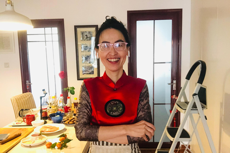 Aula de culinária on-line sobre bolinhos de Beijing com o chef Sunflower LiGrupo privado