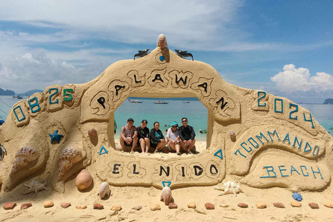 El Nido: Island Hopping Tour A z kajakarstwem na Dużej Lagunie