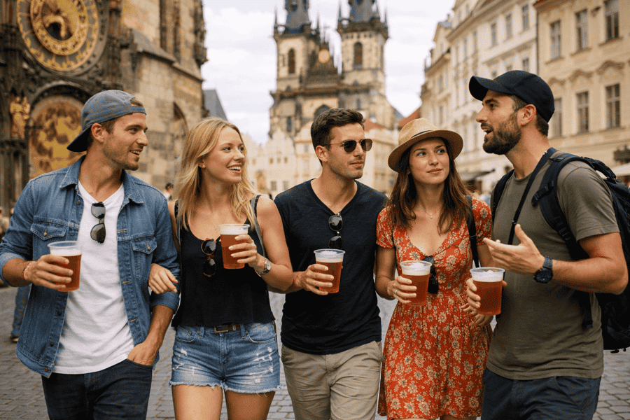 Privéwandeltocht door Praag met gids over bier