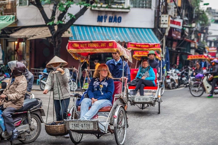 Visite du vieux quartier de Cyclo Hanoi et du café aux œufsVisite de groupe avec spectacle de marionnettes sur l'eau