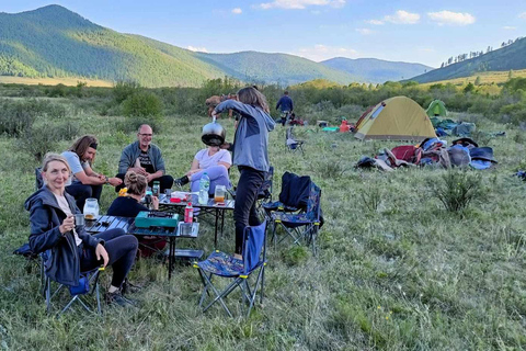 Horseback riding to Khagiin Khar lake