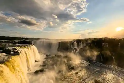 From Foz do Iguaçu: Sunset at the Falls