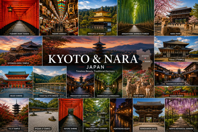 Private Kyoto & Nara Day Tour with English Driver Guide⭐BEST