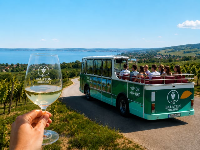 Balaton: tour enologico hop-on hop-off di un'intera giornata